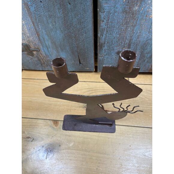 Vintage? Metal Candle Stick Holder. Dancing Man break dancing. upside down. - Picture 4 of 7